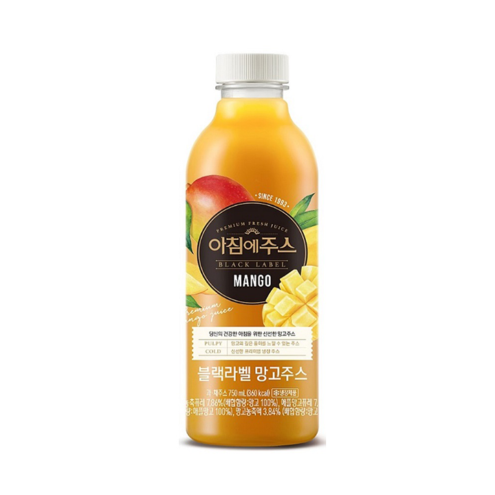 서울 아침에주스 블랙라벨 망고 750ml