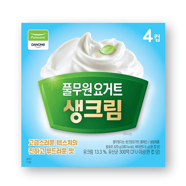 다논 생크림 요거트 플레인 80g*4