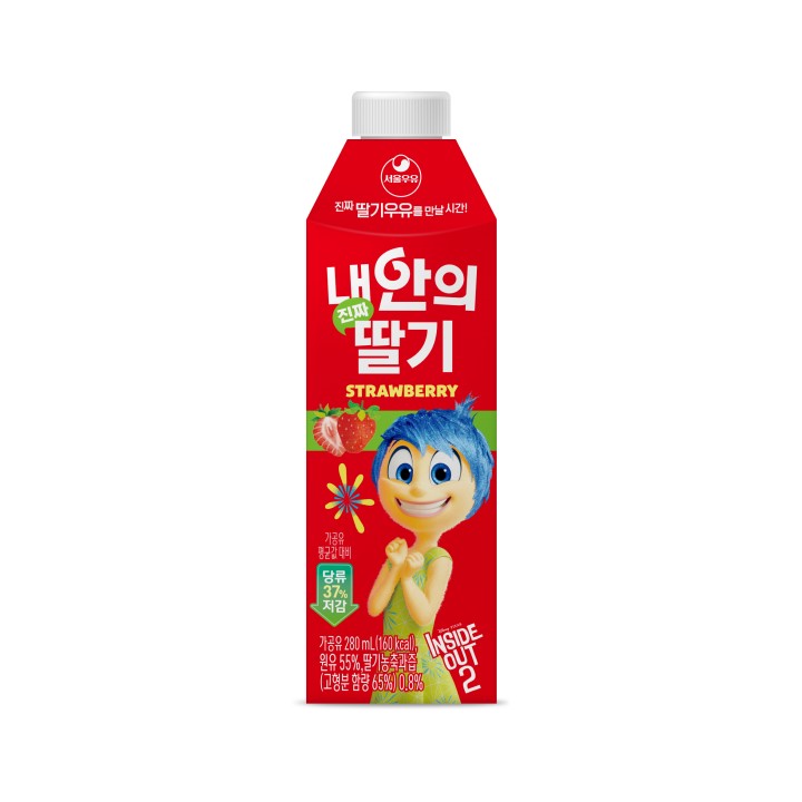 서울우유 내안의 진짜 딸기 280ml