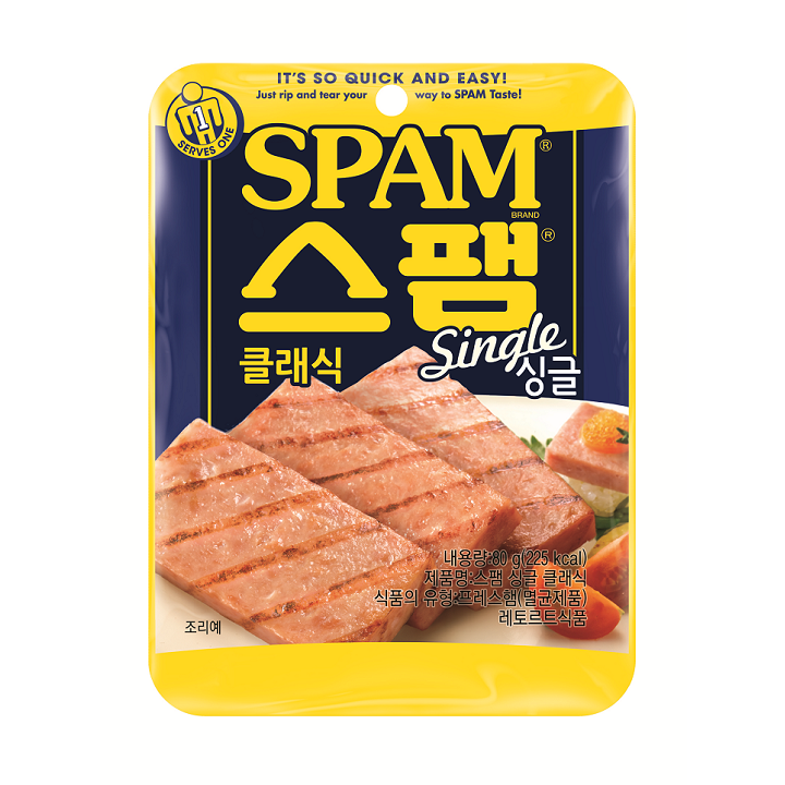 CJ 스팸 싱글클래식80g
